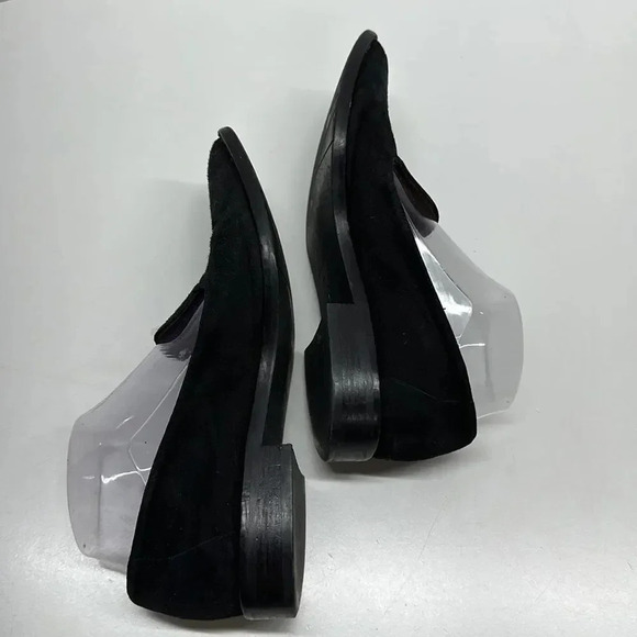 Aquatalia Loafers Shoes Slip On Flats Pointed Toe Suede Black Women's Size 8 - Picture 5 of 8